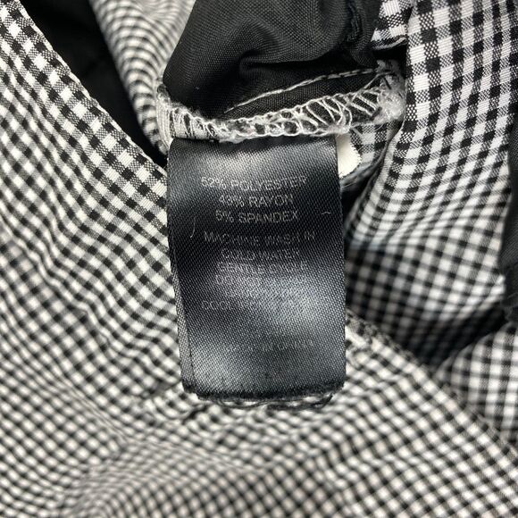 Lila Rose Womens Sz 10 Pants Black White Gingham Checkered Print Tapered Ankle - Picture 9 of 9